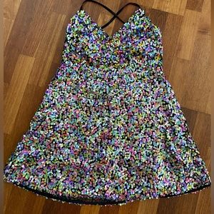 Era’s Tour Rainbow Sequin Mini-Skater Dress